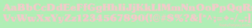 Police TypographersubwayBlack – polices roses sur fond vert