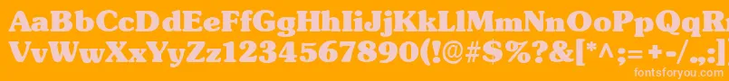 Czcionka TypographersubwayBlack – różowe czcionki na pomarańczowym tle
