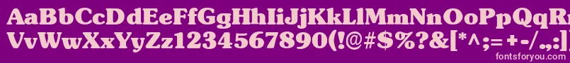 Czcionka TypographersubwayBlack – różowe czcionki na fioletowym tle