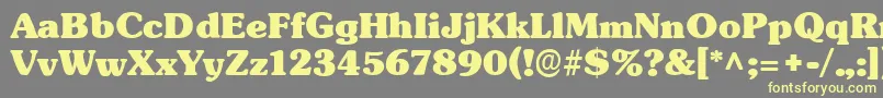 TypographersubwayBlack Font – Yellow Fonts on Gray Background