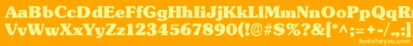 TypographersubwayBlack Font – Yellow Fonts on Orange Background