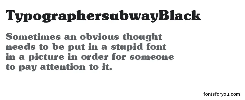 Шрифт TypographersubwayBlack