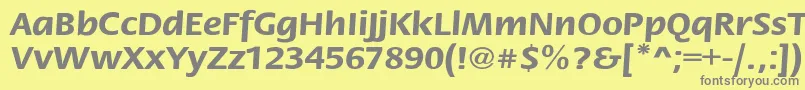 StackextBold Font – Gray Fonts on Yellow Background