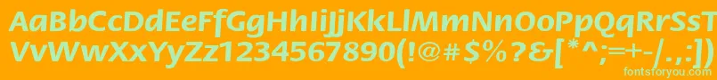 StackextBold Font – Green Fonts on Orange Background