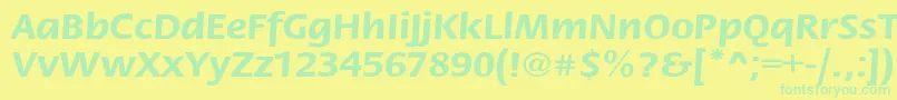 StackextBold Font – Green Fonts on Yellow Background