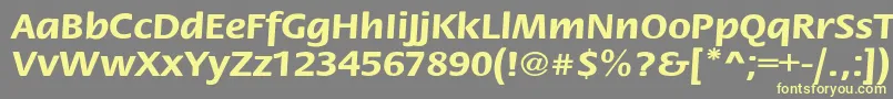 StackextBold Font – Yellow Fonts on Gray Background