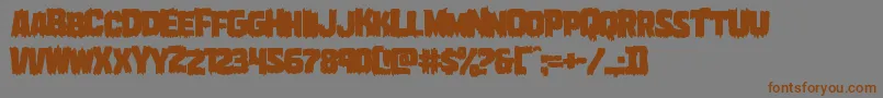 Marshthingover Font – Brown Fonts on Gray Background
