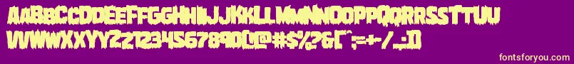 Marshthingover Font – Yellow Fonts on Purple Background