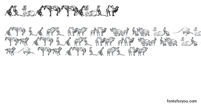 Schriftart AnimalLine – Alphabet, Zahlen, spezielle Symbole