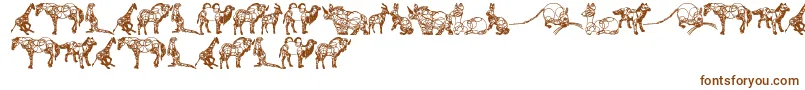 Czcionka AnimalLine – brązowe czcionki na białym tle
