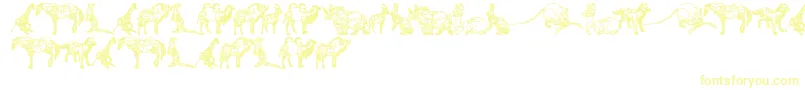 Czcionka AnimalLine – żółte czcionki