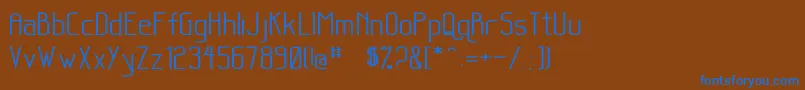 SanityWide Font – Blue Fonts on Brown Background