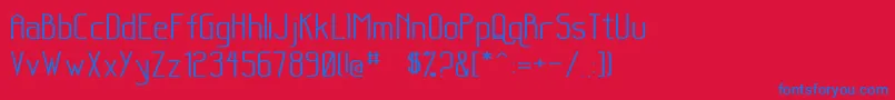 SanityWide Font – Blue Fonts on Red Background