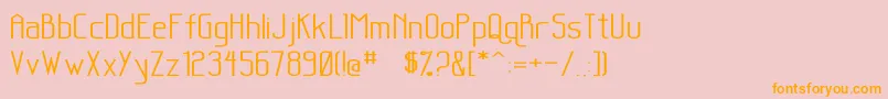 SanityWide Font – Orange Fonts on Pink Background