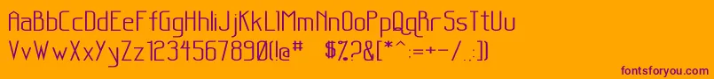 SanityWide Font – Purple Fonts on Orange Background