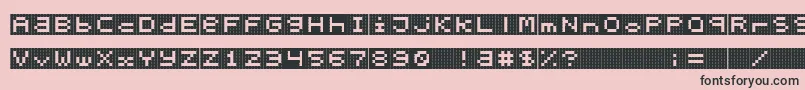 フォントLingonvecka – ピンクの背景に黒い文字
