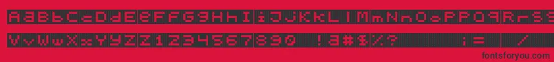 Lingonvecka Font – Black Fonts on Red Background