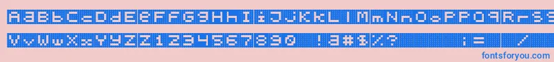Lingonvecka Font – Blue Fonts on Pink Background