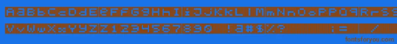Lingonvecka Font – Brown Fonts on Blue Background