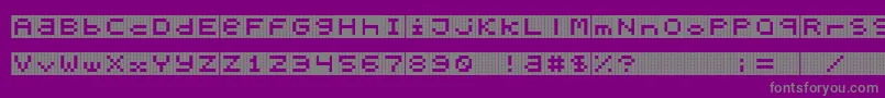 フォントLingonvecka – 紫の背景に灰色の文字