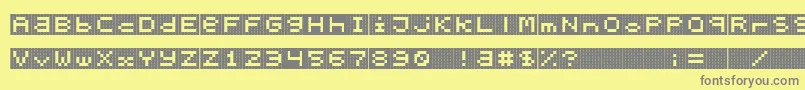 Czcionka Lingonvecka – szare czcionki na żółtym tle
