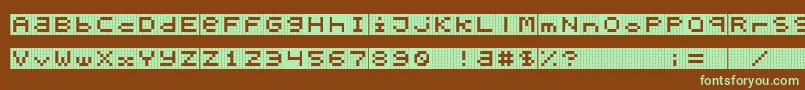Lingonvecka Font – Green Fonts on Brown Background
