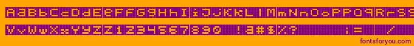 Lingonvecka Font – Purple Fonts on Orange Background