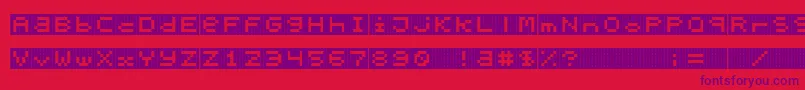 Lingonvecka Font – Purple Fonts on Red Background