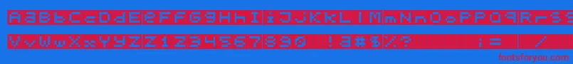 Lingonvecka Font – Red Fonts on Blue Background