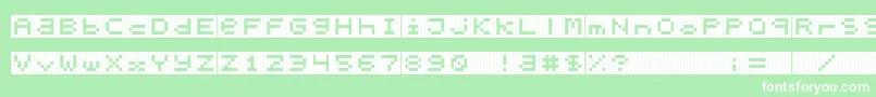 Lingonvecka Font – White Fonts on Green Background