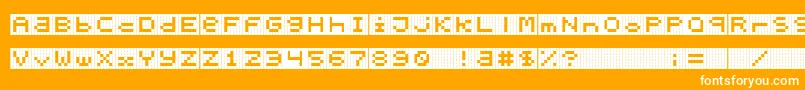 フォントLingonvecka – オレンジの背景に白い文字