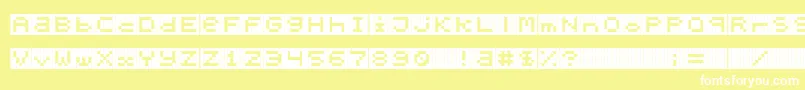 Lingonvecka Font – White Fonts on Yellow Background