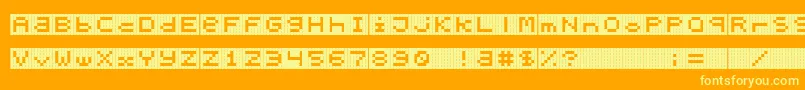 Lingonvecka Font – Yellow Fonts on Orange Background