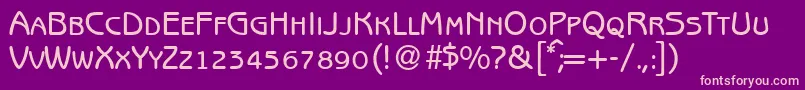 B691SansSmcBold-Schriftart – Rosa Schriften auf violettem Hintergrund