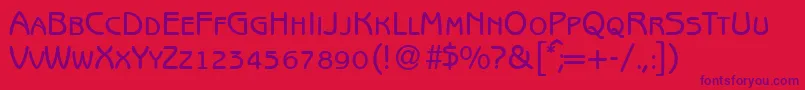 B691SansSmcBold Font – Purple Fonts on Red Background