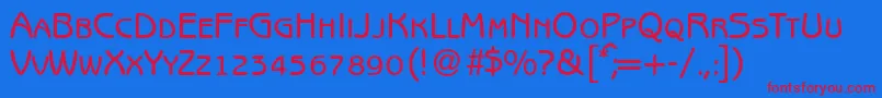 B691SansSmcBold Font – Red Fonts on Blue Background