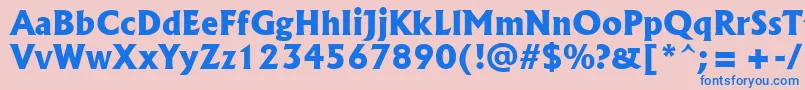 Albr85xフォントについての詳細 フォントAlbr85x – ピンクの背景に青い文字