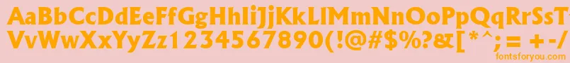Albr85x Font – Orange Fonts on Pink Background