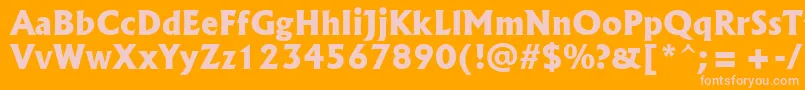 Albr85x Font – Pink Fonts on Orange Background