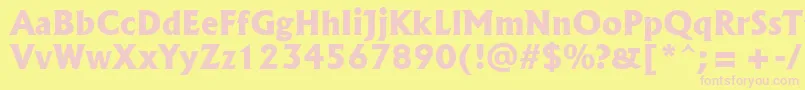 Albr85x Font – Pink Fonts on Yellow Background