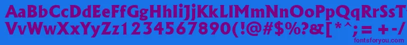 Albr85x Font – Purple Fonts on Blue Background