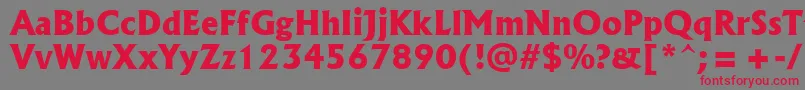 Albr85x Font – Red Fonts on Gray Background