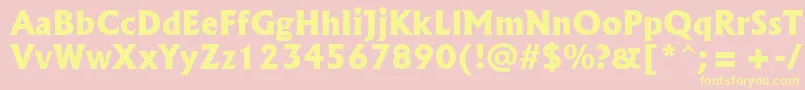 Albr85x Font – Yellow Fonts on Pink Background