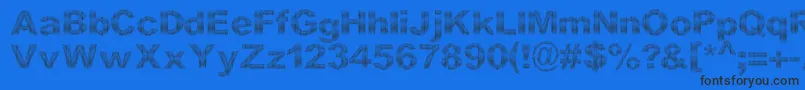 DccStripesNew Font – Black Fonts on Blue Background