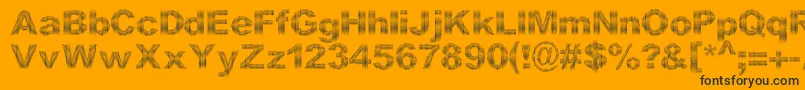 DccStripesNew Font – Black Fonts on Orange Background