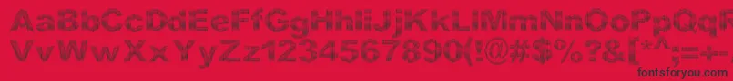 DccStripesNew Font – Black Fonts on Red Background