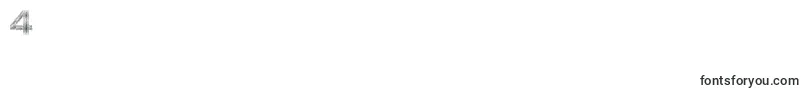 DccStripesNew-Schriftart – Schriften für die Ziffer 4