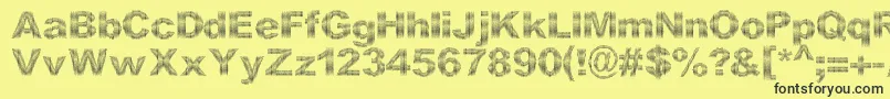 DccStripesNew Font – Black Fonts on Yellow Background