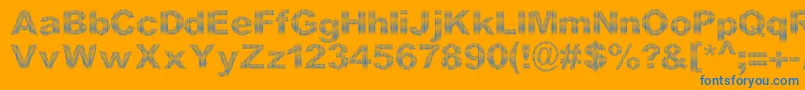 DccStripesNew Font – Blue Fonts on Orange Background