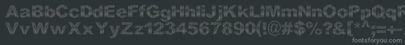 DccStripesNew-Schriftart – Graue Schriften auf schwarzem Hintergrund